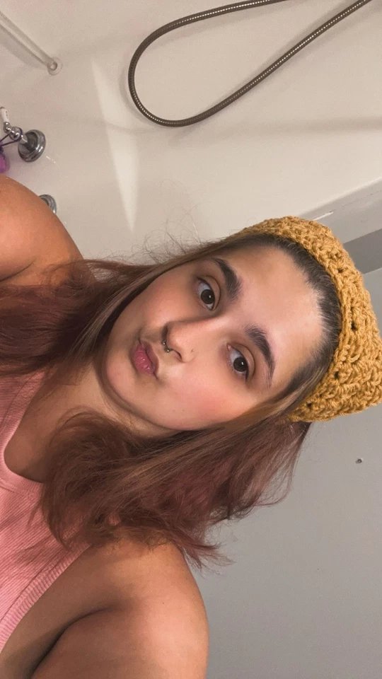 Diadema Bandana Crochet Rosa Corazón Hippie Triángulo Corbatas Foto 1 de 1