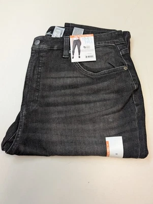 Time And Tru Womens High Rise Curvy Skinny Stretchy Jeans Black Wash Size 16 - Image 1 of 4