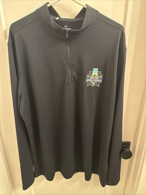 Serie Mundial Universitaria 2025 CWS Under Armour Negro Hombre’s Cuarto Cremallera XXL NUEVO CON ETIQUETAS Foto 1 de 4