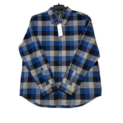 AG Jeans Aiden Shirt Men’s LS Large Button Up Blue Multicolor Plaid NWT $178 - Image 1 of 4