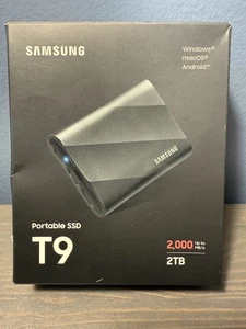 NEW Open/No Box- Samsung T9 2TB USB-A Portable External SSD - Black (MU-PG2T0B) - Afbeelding 1 van 9