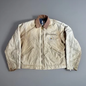 Giacca Carhartt Detroit J01 vintage anni 90 uomo 42 marrone medio coperta foderata USA - Foto 1 di 12