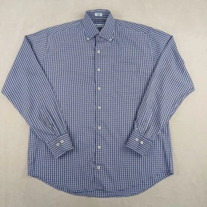 Peter Millar Large Mens Shirt Silk Blend Stretch 24x28 Button Down Long Sleeve - Picture 1 of 13