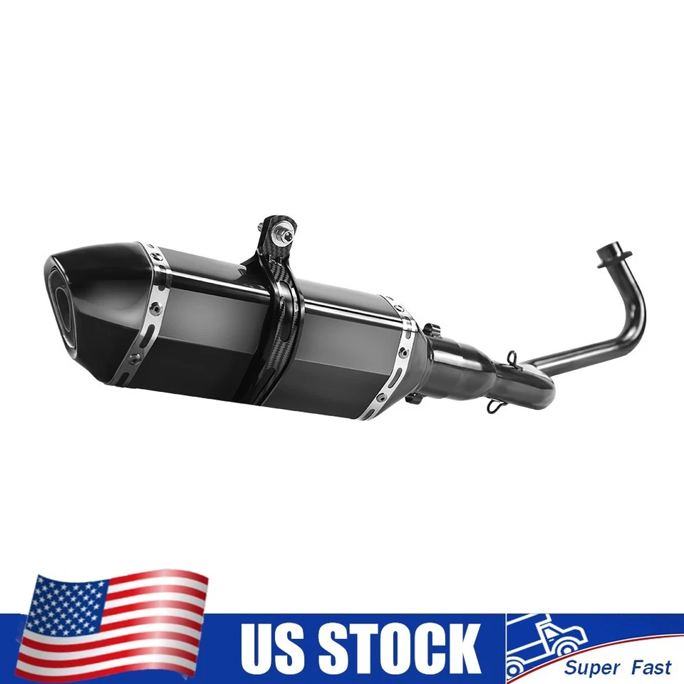 Tubo silenciador sistema de escape completo negro para Honda MSX125 Grom 125 2014-2026 Foto 1 de 4