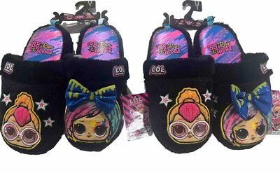 New Girls Bath Slippers, Adorable LOL Dolls Soft Fuzzy Bath Slippers - Image 1 of 4