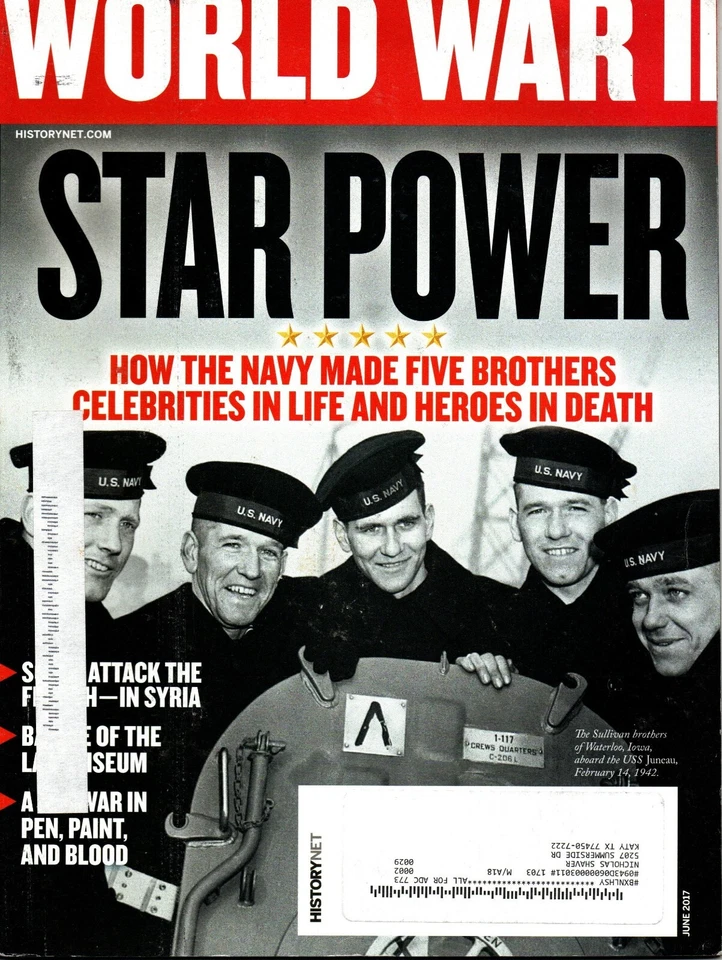 World War II Magazine June 2017 Star Power The Navy made 5 Brothers Celebrities Foto 1 de 1