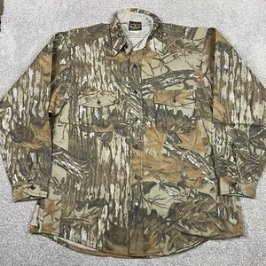 Melton Camo Shirt Men XL Deerskin Realtree Vintage Hunting USA 90s Flannel Heavy - Picture 1 of 11