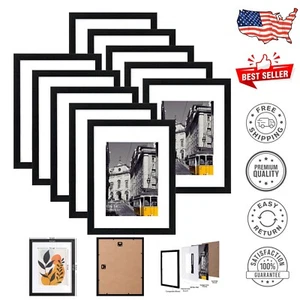 Stylish MDF Picture Frames Set of 10 - Perfect for Home Decor and Gifting - Picture 1 of 11
