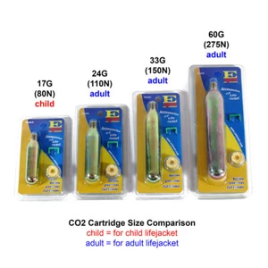 Kit de rearme de CO2 para chaleco salvavidas inflable automático PFD chaleco de repuesto de CO2 - Imagen 1 de 5