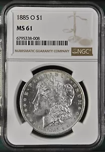 USA Silver Morgan $1 Dollar 1885-O NGC: MS61 #C482 - Picture 1 of 2