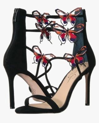 Jessica Simpson Jonna Tacón Sin Cordones Con Mariposas 8.5 Nuevo En Caja Foto 1 de 4