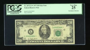 DBR 1977 $20 FRN STAR San Francisco Fr. 2072-L* PCGS 25 Serial L05601884* - Picture 1 of 2