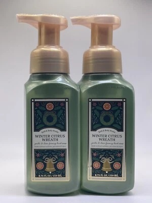 2 BATH & BODY WORKS GENTLE CLEAN FOAMING HAND SOAP Winter Citrus Wreath NEW - Image 1 of 3