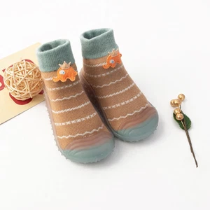 Newborn Girls Boys Baby Walking Socks Infant Fashion Cotton Non Slip Soft Shoes - Picture 1 of 14