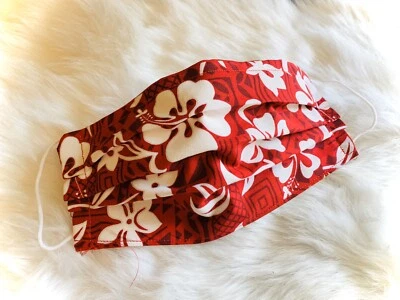 Red FaceMask Cover Nose Wire HandMade Washable Cotton Fabric Double Layer Filter - Image 1 of 2