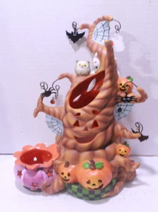 PartyLite Haunted Tealight Tree Candle Holder Halloween Spiders Ghost Bats P9065 - Picture 1 of 11