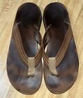 Chaco Women’s Brown Leather Classic Flip Flops/Sandals, Size 7, Vibram