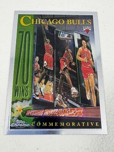 1996-97 Topps Chrome Chicago Bulls #72 Commemorative 72 Wins Card - Bild 1 von 3