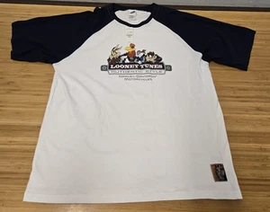 Looney Tunes Harley-Davidson Shirt Herren 2XL Weiß Schwarz Raglan Taz Bugs Tee - Bild 1 von 6