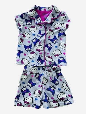 Sanrio Hello Kitty фиолетовый Kuromi пижамы комплект PJ спальный наряд шорты размер 2T - Изображение 1 из 4