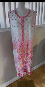 Loungewear & Sleepwear Pink Floral Checkered XXL Short Sleeve - Picture 1 of 3