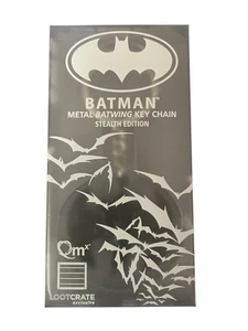 Batman Metal Works Batwing Key Chain Stealth Edition Loot Crate Exclusive NEW - Picture 1 of 2