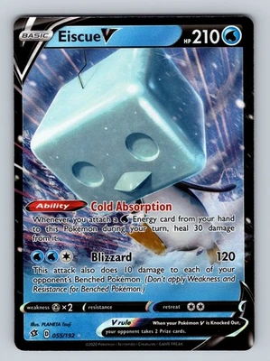 Pokemon SWSH02: Rebel Clash #055/192 Eiscue V Ultra Rare - Image 1 of 2