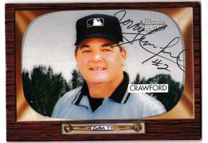 MLB UMPIRE Jerry Crawford SIGNED 2004 Bowman Heritage CARD AUTOGRAPHED
