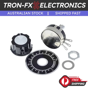1PCS WTH118 470K 2W Carbon Potentiometer Pot Round Shaft + Knob + Counting Dial - Picture 1 of 9