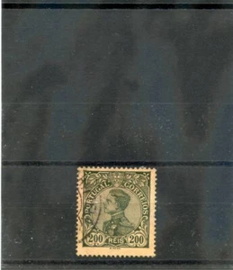 PORTUGAL Sc 166(MI 164)F-VF USED 1910 200R OLIVE GREN/SALMON $12 - Picture 1 of 1