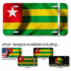 Placa de licencia de aluminio de alta calidad - bandera de Togo (togolés) - muchas opciones - Imagen 1 de 10