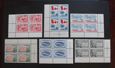 CANADA - 1967 SCARCE 5c LOT IMPRINT PLATE MNH BLK4 RR - Image 1 of 2