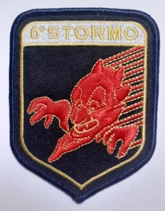 TOPPA PATCH AERONAUTICA MILITARE 6° STORMO DIAVOLI ROSSI GHEDI (cm 7 x 10) - Imagen 1 de 2