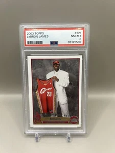 EXTREMELY CLEAN 2003 TOPPS LeBRON JAMES ROOKIE PSA 8 221 LeBron James RC NM-Mint - Picture 1 of 3