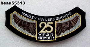 ⭐HARLEY DAVIDSON OWNERS GROUP HOG H.O.G. 25 YEAR MEMBER VEST PATCH - Picture 1 of 1