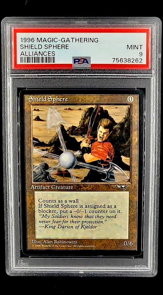 1996 MtG Magic the Gathering Alliances Shield Sphere PSA 9 *None Graded Higher* - Image 1 of 4