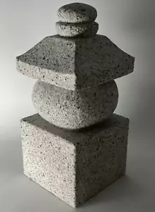 Zen Gray Stone Gorinto Small Granite Japanese Garden Ornament Statue - Picture 1 of 24