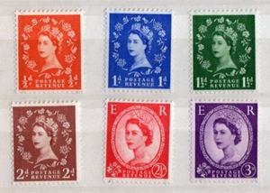 GB QEII 1957 Wilding Graphite Line Set LMM SG 561 / 566 - Imagen 1 de 1