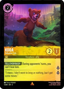 Lorcana COLD FOIL Koda - Talkative Cub - Shimmering Skies # 001 - Imagen 1 de 1