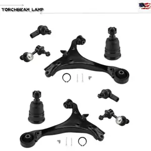 8 PCS Front Lower Control Arms Tie Rods Suspension Kit for 2001-2005 Honda Civic - Picture 1 of 10