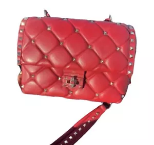 Original Valentino Garavani Candy Stud Luxus Designer Handtasche, rot - Bild 1 von 9