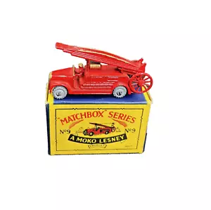 Matchbox 9 Dennis Fire Escape GMW 9a Moko Lesney With Original Box - Picture 1 of 9