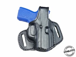 OWB Thumb Break Leather Belt Holster Fits Kahr CM9 - Picture 1 of 5