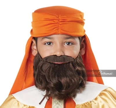 Disfraz California Hombre Sabio Barba Bigote Marrón Niño Disfraz Halloween 70919 Foto 1 de 3