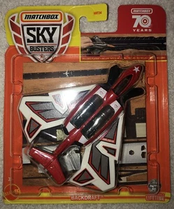 NUEVO MATCHBOX 70 AÑOS 2023 SKY BUSTERS BACKDRAFT ROJO Y BLANCO INCLUYE PLAYMAT - Imagen 1 de 3