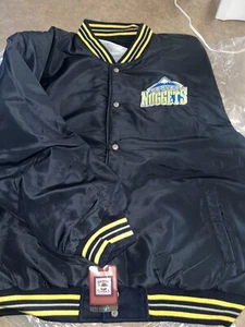 MITCHELL NESS NBA HWC DENVER NUGGETS WOOL BLUE REVERSIBLE JACKET SIZE 4X - Picture 1 of 8