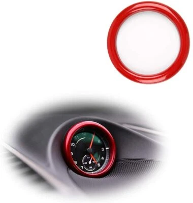 Reloj de tablero de instrumentos de lujo anillo emblema rojo para Porsche 911 Cayenne Boxster Macan Foto 1 de 4