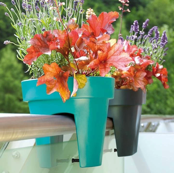 Blumentopf Balkonkasten Geländerkasten Pflanztopf Balkontopf 4 Farben 25cm 40cm - Bild 1 von 1