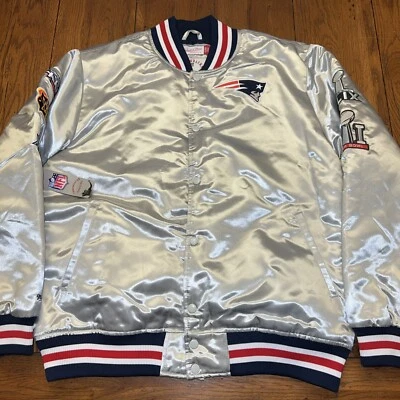 Chaqueta de fútbol americano Mitchell & Ness New England Patriots satinada XL estilo principiante nueva con etiquetas Foto 1 de 4
