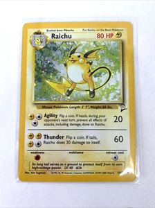 Pokemon Card Raichu 16/130 Base Set 2 Rare Holo WOTC NM - Picture 1 of 11